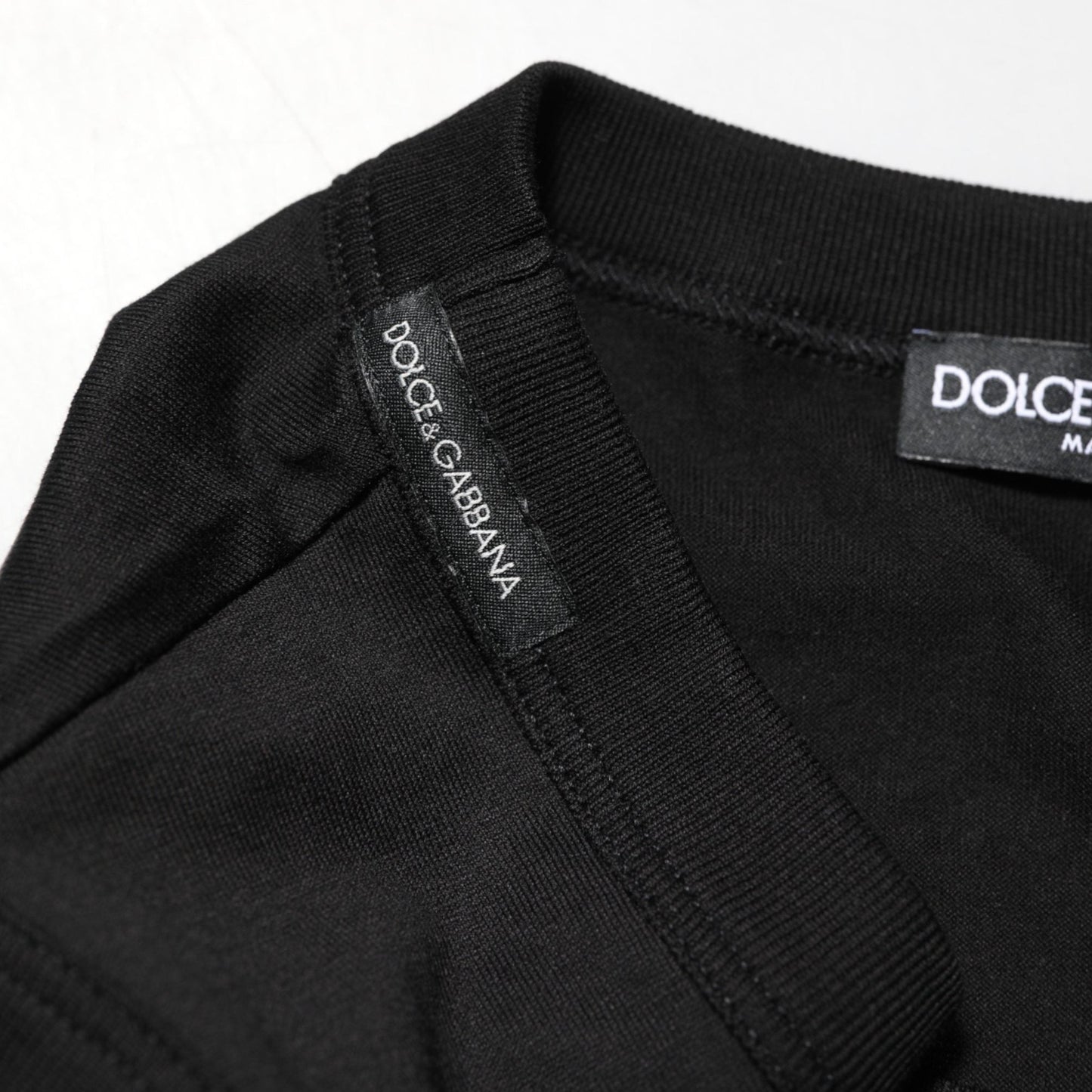 Dolce & Gabbana Black Cotton Sleeveless Men Tank Top T-shirt