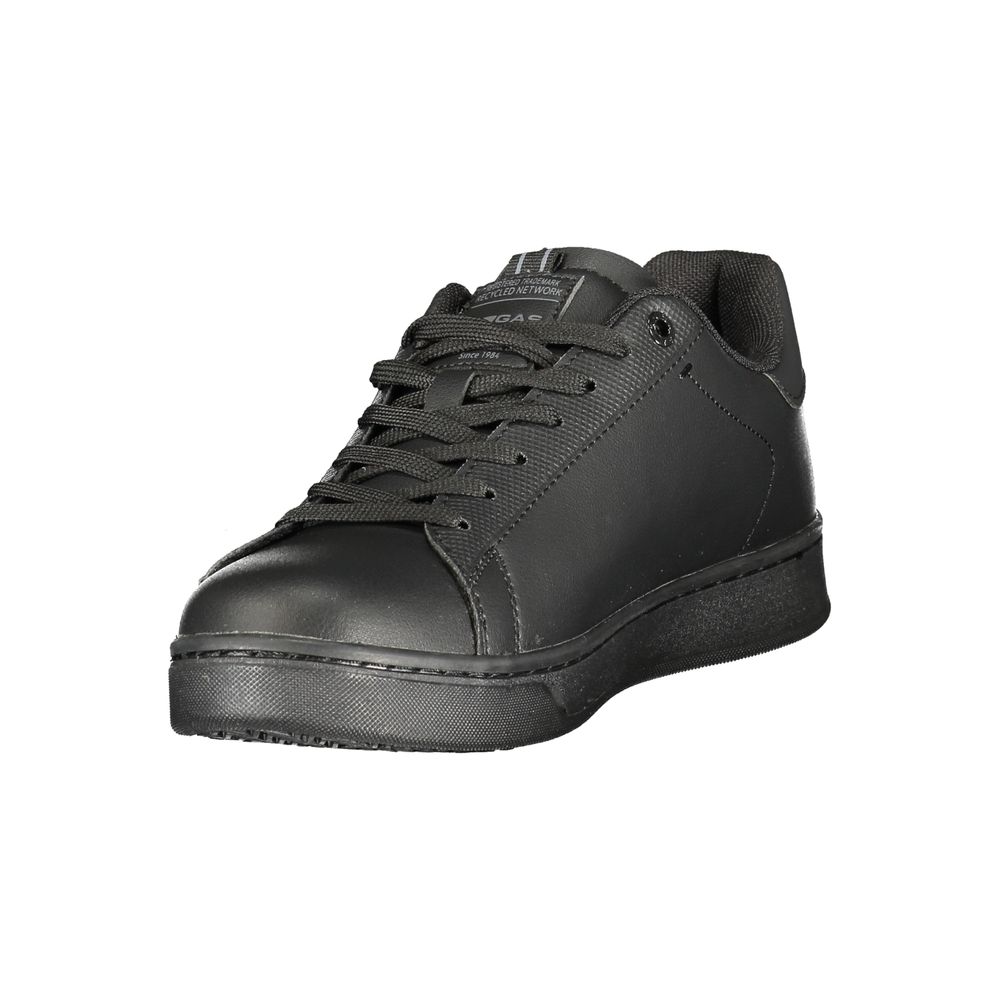 Gas Black Polyurethane Men Sneaker Gas