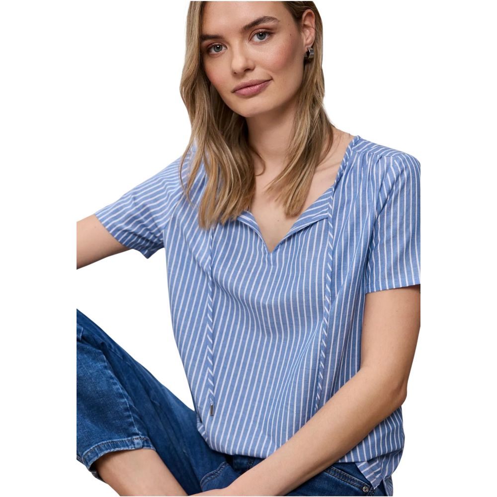 Street One Blue Cotton Blouse Street One