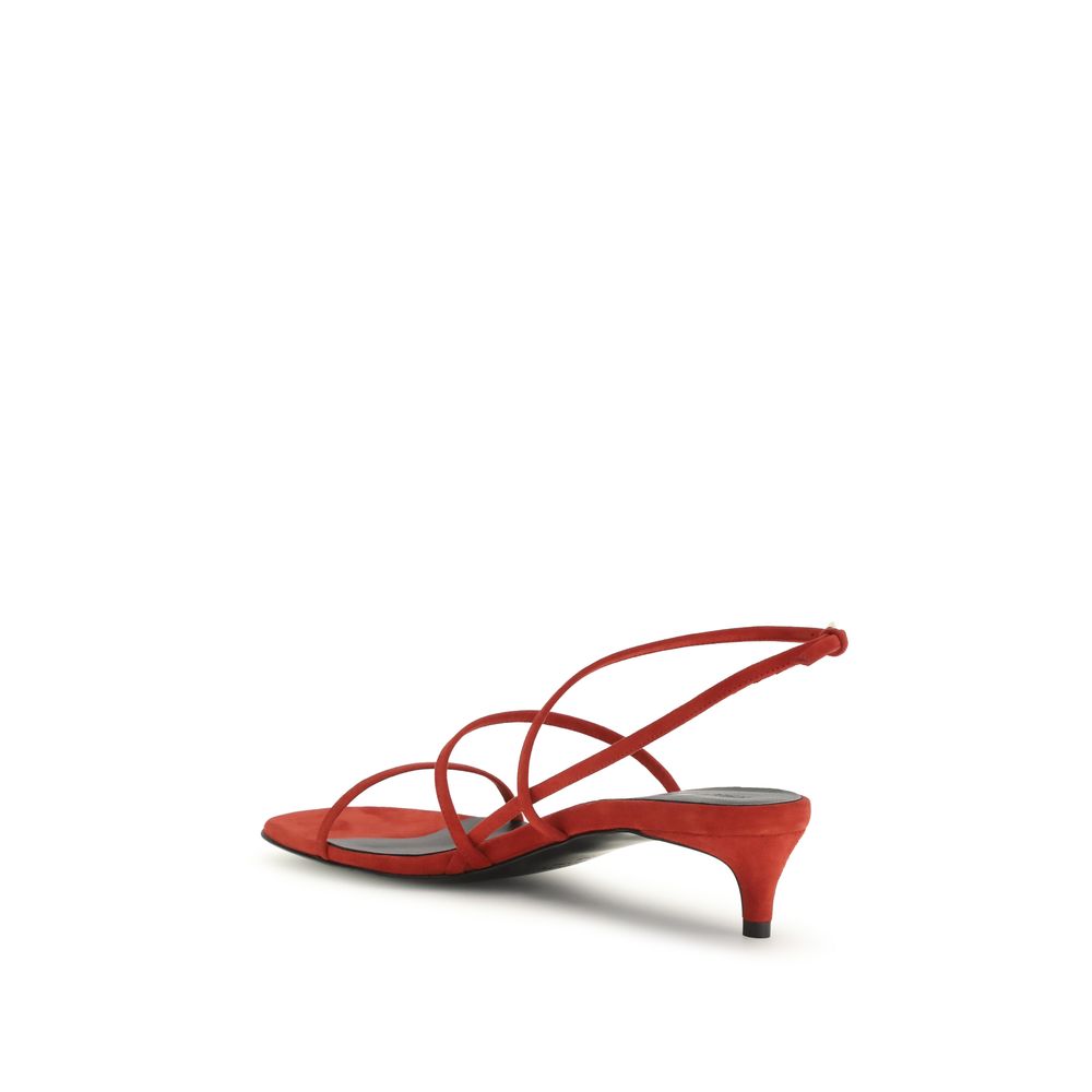 Khaite Multicolor Calf Leather Bos Taurus Stiletto Heel Sandals Khaite