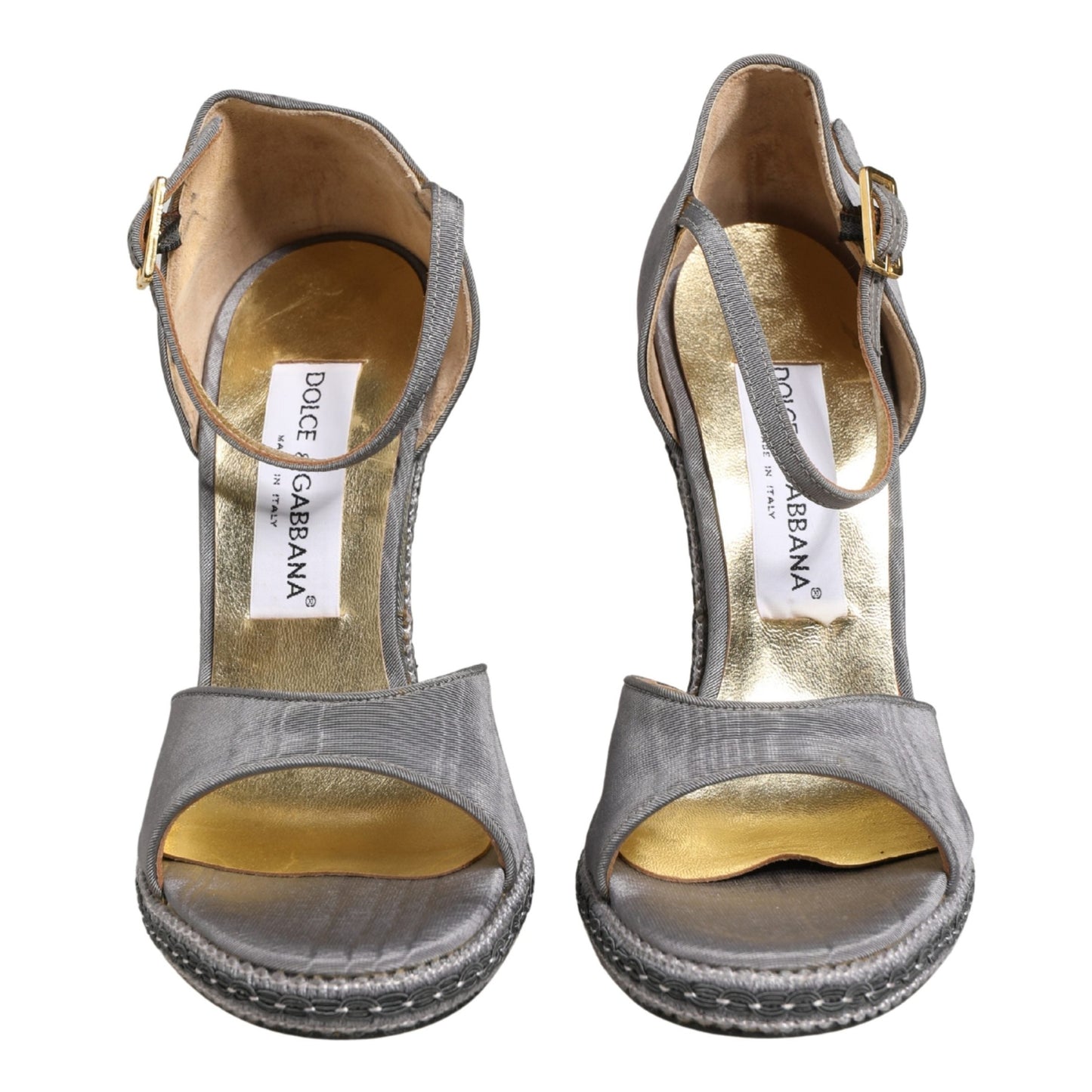 Dolce & Gabbana Gray High Heeled Sandals Ankle Strap Shoes