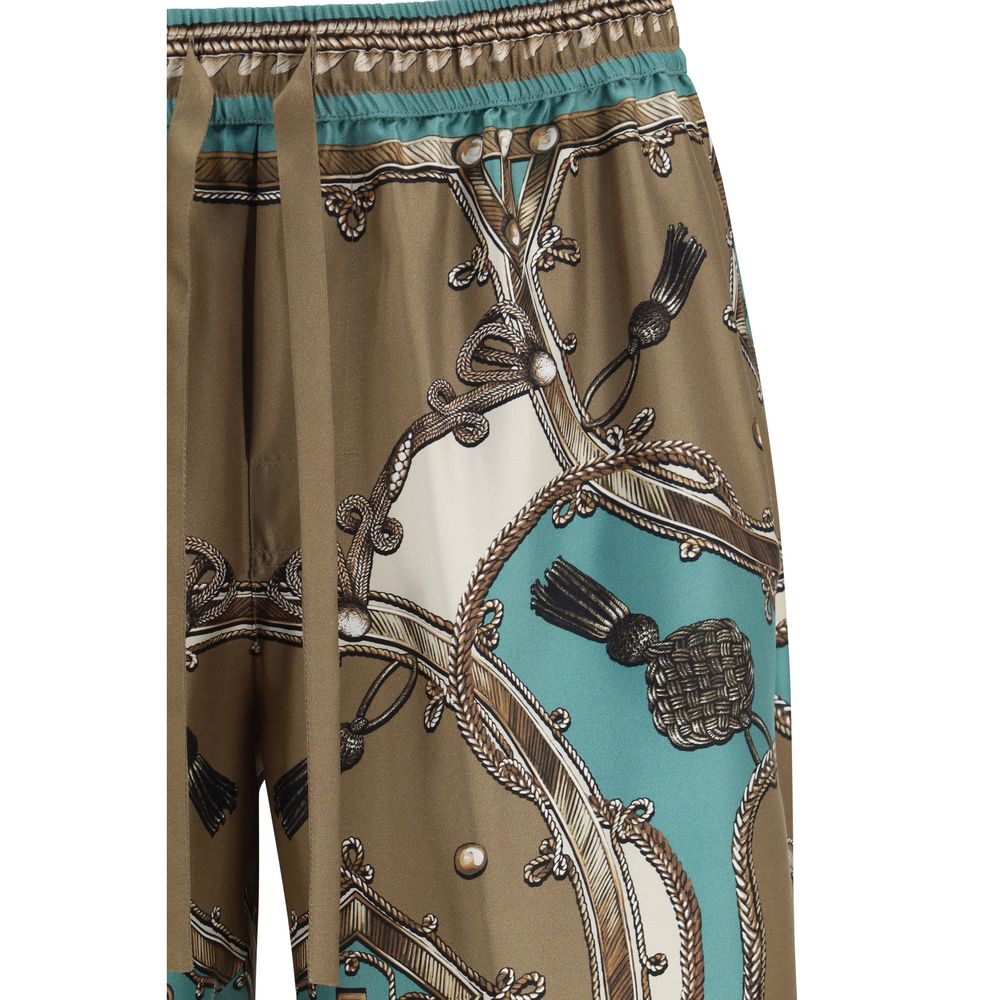 Dolce & Gabbana Multicolor Silk Bermuda Shorts Dolce & Gabbana