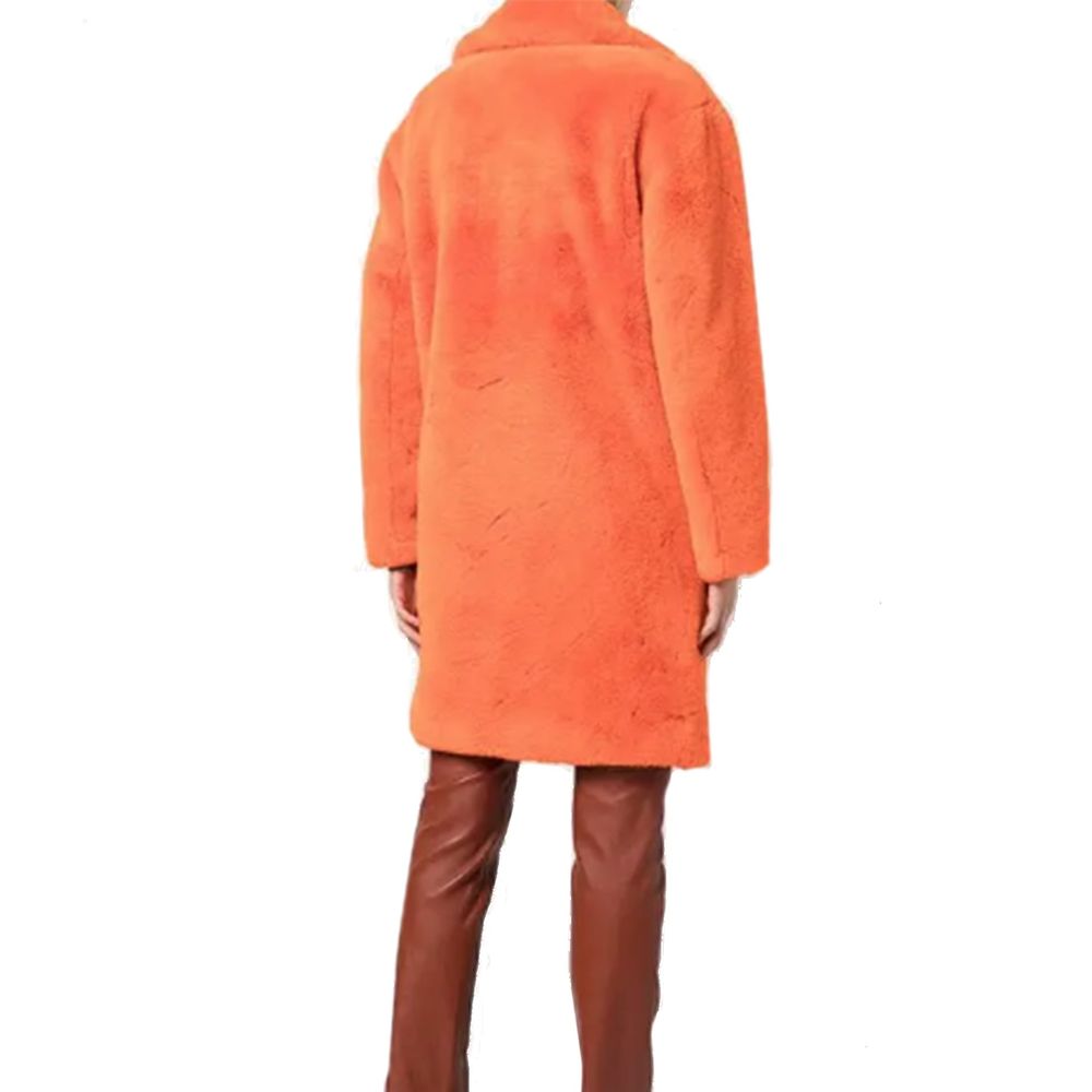Apparis Orange Faux Fur Coat Apparis