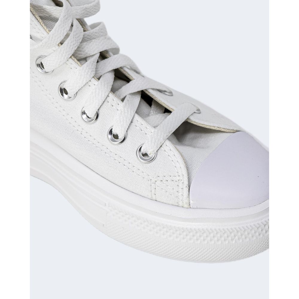 Converse White Cotton High Top Sneakers Converse