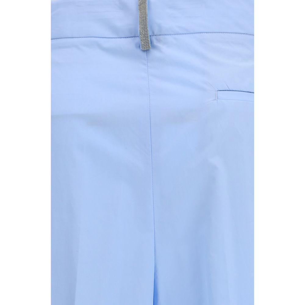 Fabiana Filippi Blue Cotton Casual Pants Fabiana Filippi