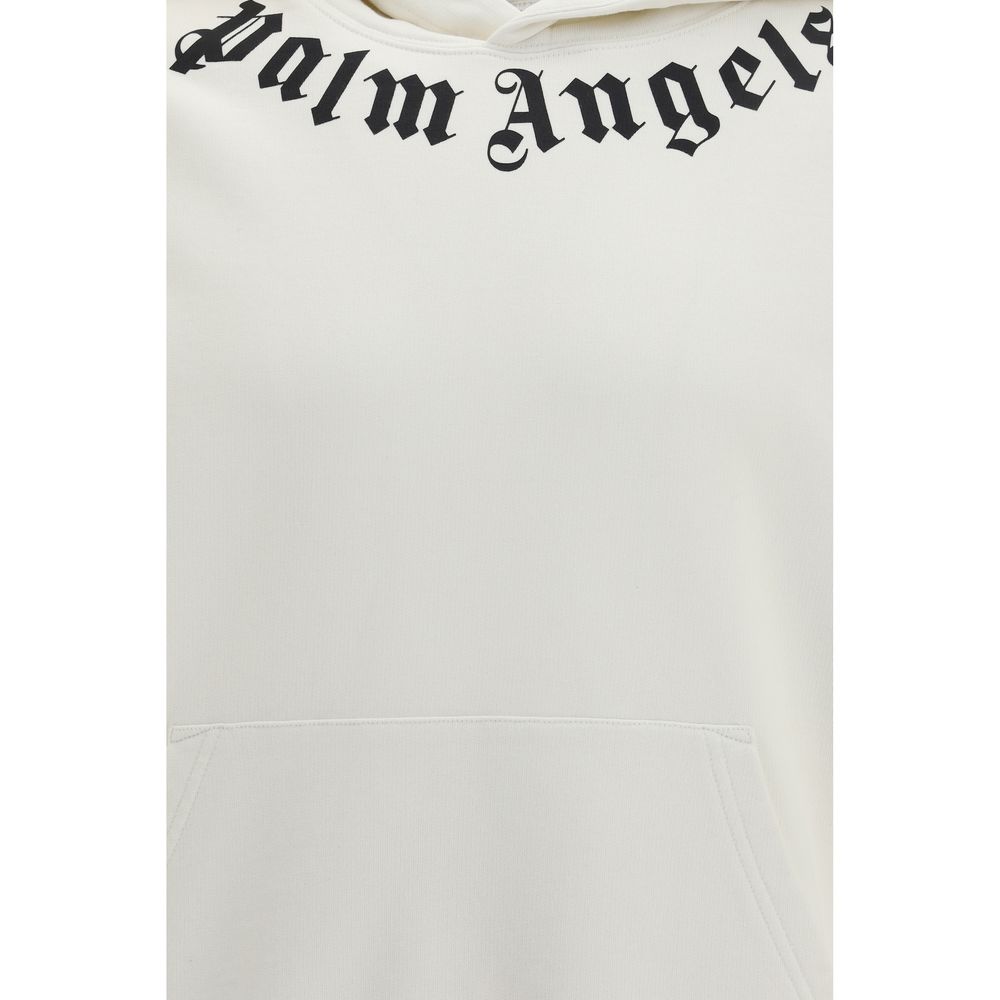 Palm Angels White Cotton Sweatshirt Palm Angels