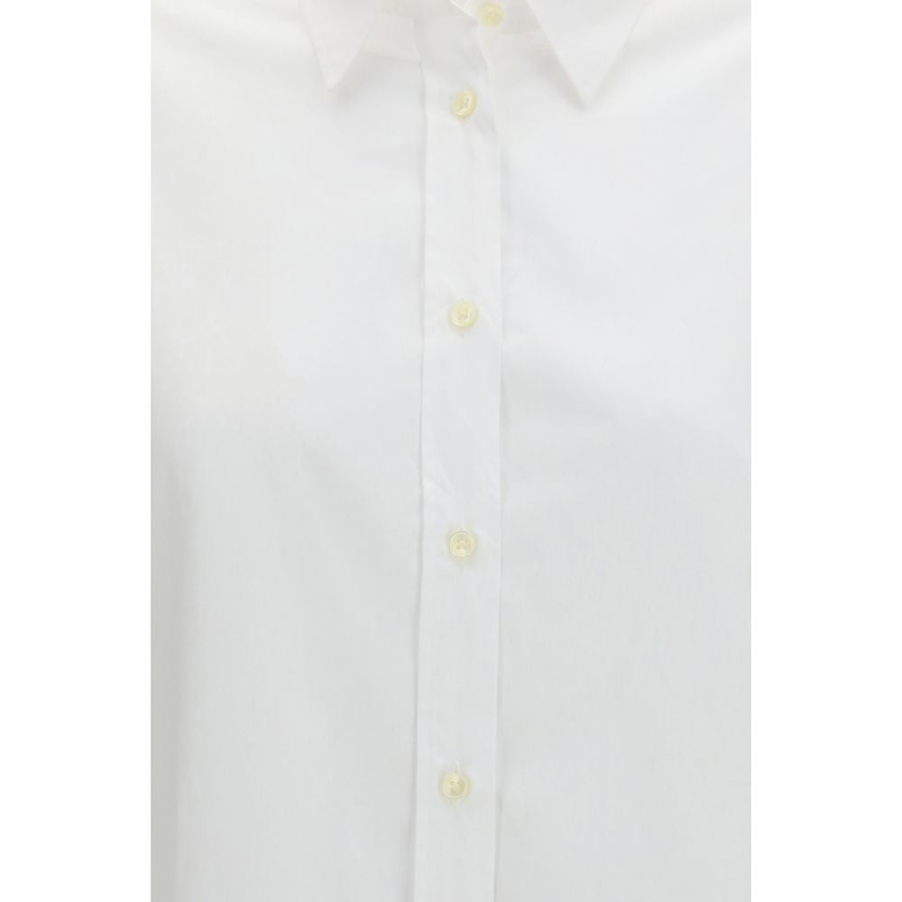 Deperlu White Cotton Shirt Deperlu