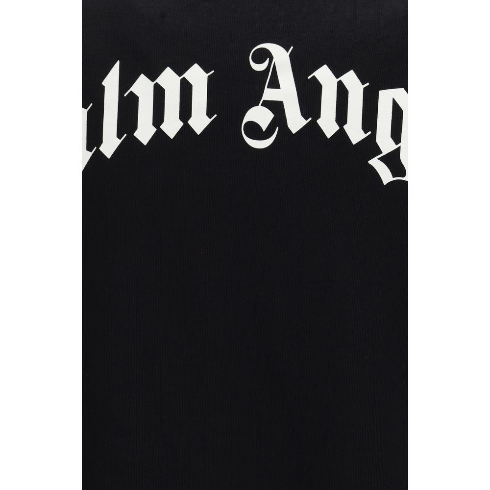 Palm Angels Black Cotton Sweatshirt Palm Angels