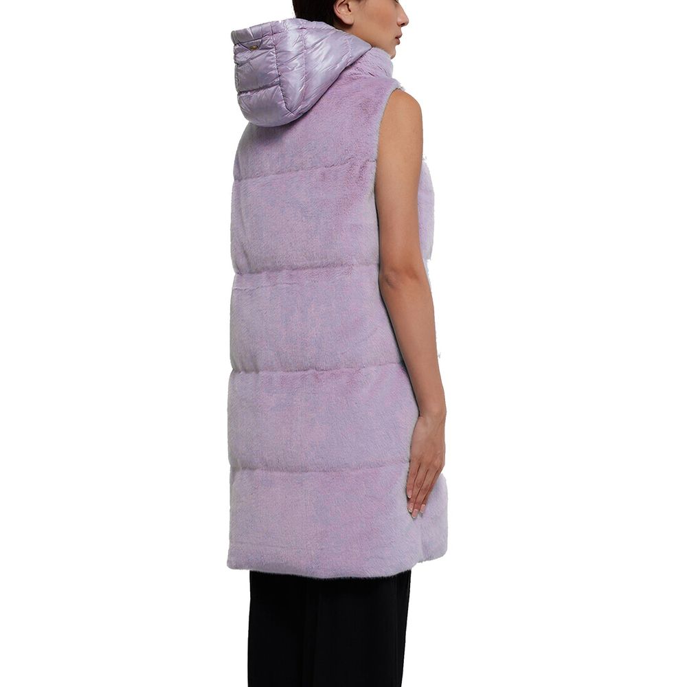 Herno Purple Polyamide Coat Herno