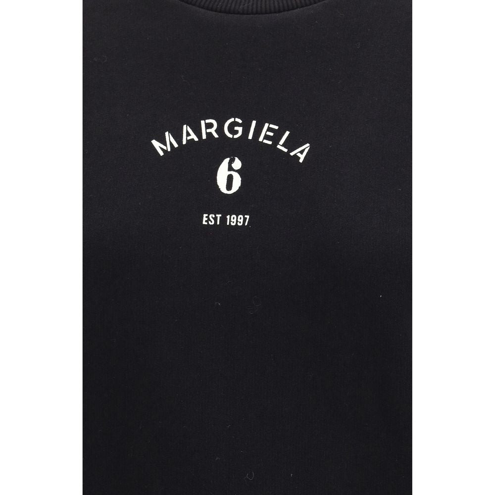 MM6 Black Cotton Sweatshirt MM6