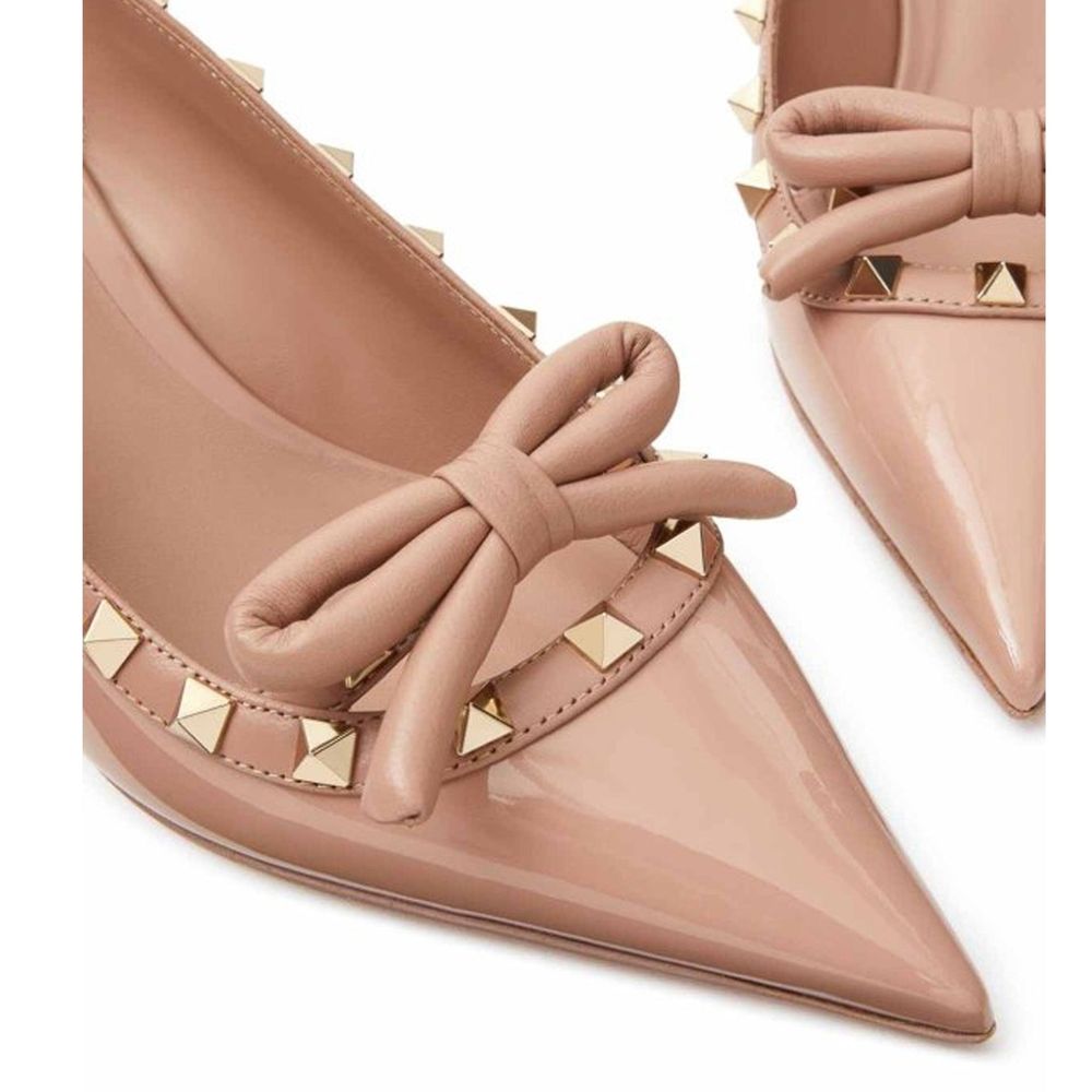 Valentino Garavani Beige Calfskin High Heel Pumps Valentino Garavani