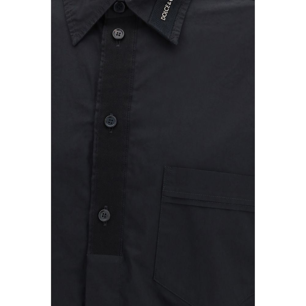 Dolce & Gabbana Black Cotton Shirt Dolce & Gabbana