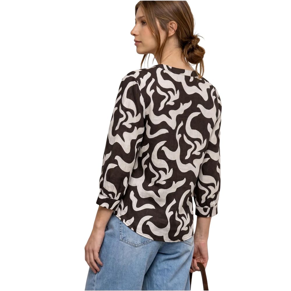 Street One Brown Linen Blouse Street One