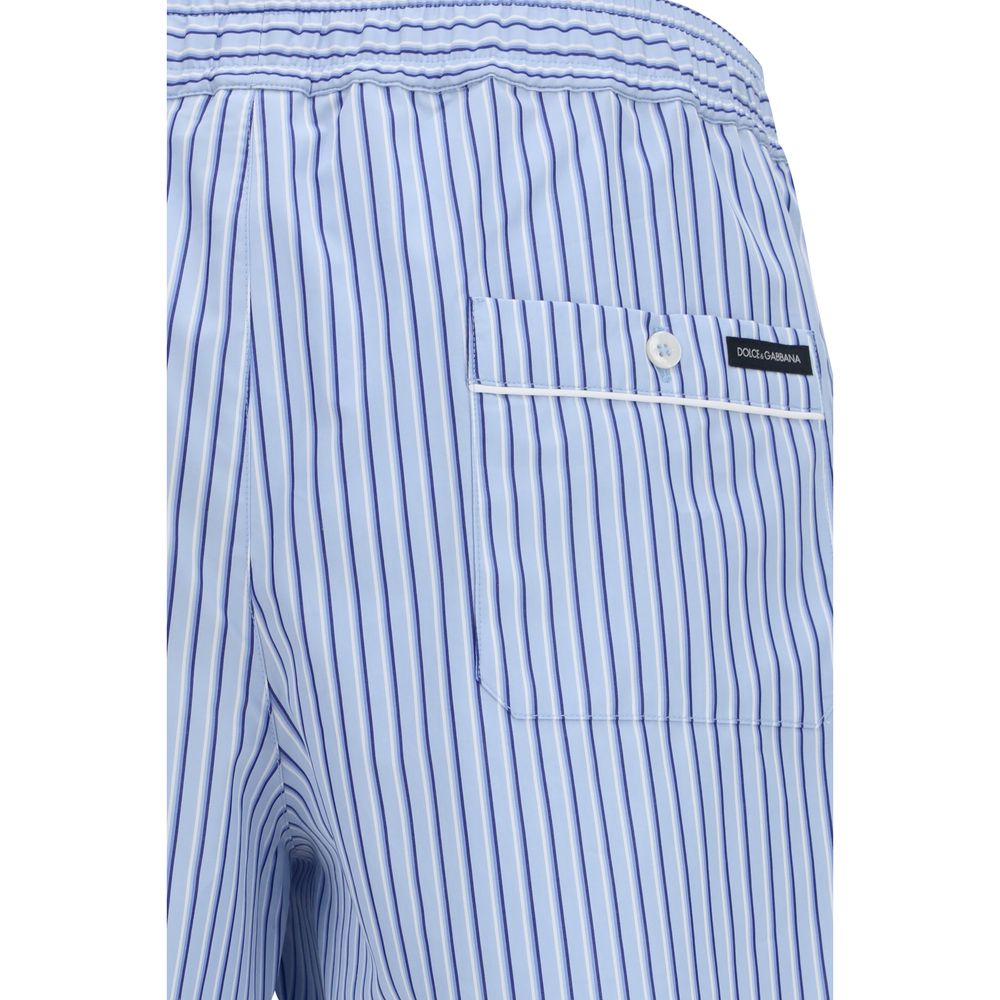 Dolce & Gabbana Blue Cotton Bermuda Shorts Dolce & Gabbana