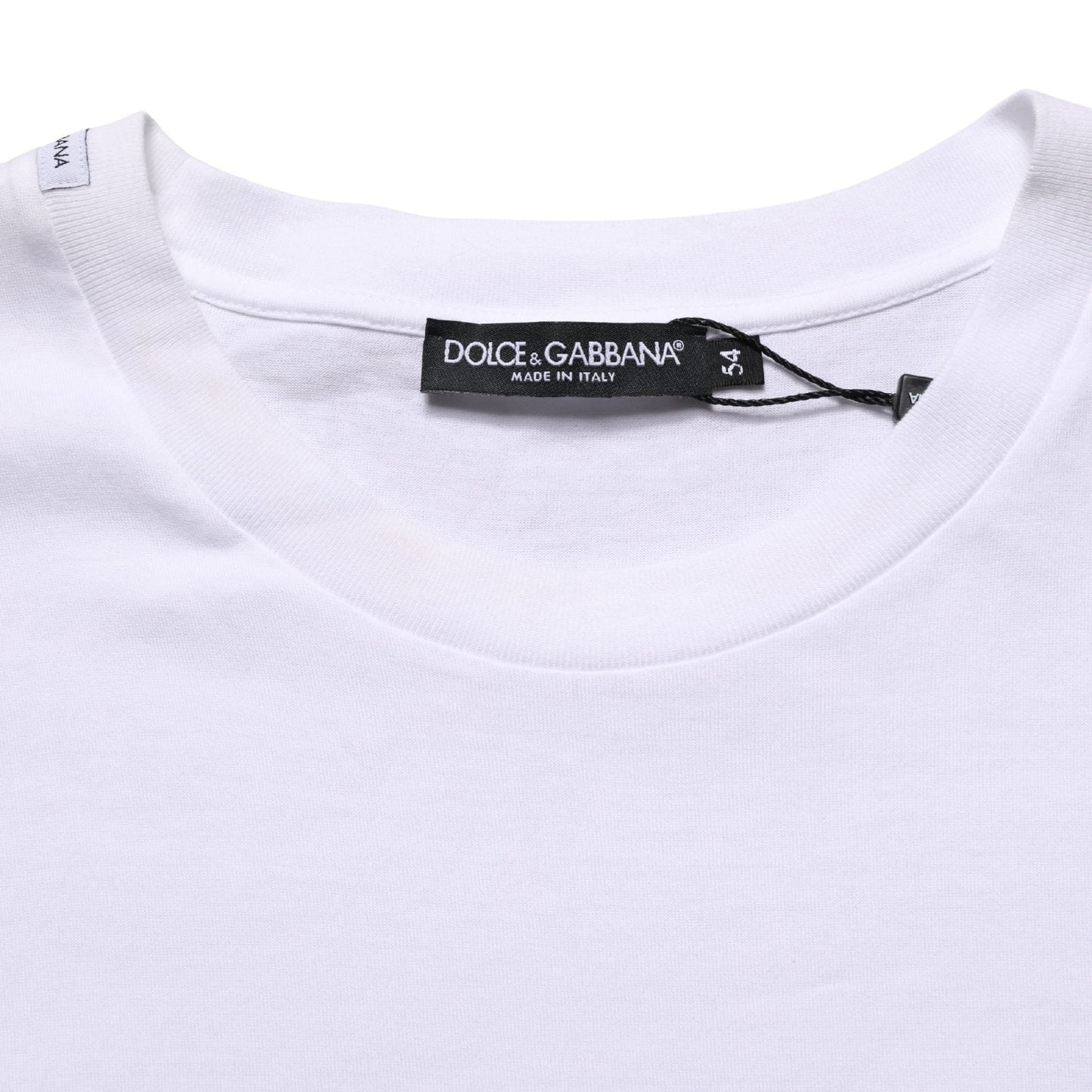 Dolce & Gabbana White Oversized Cotton Men Crew Neck T-shirt