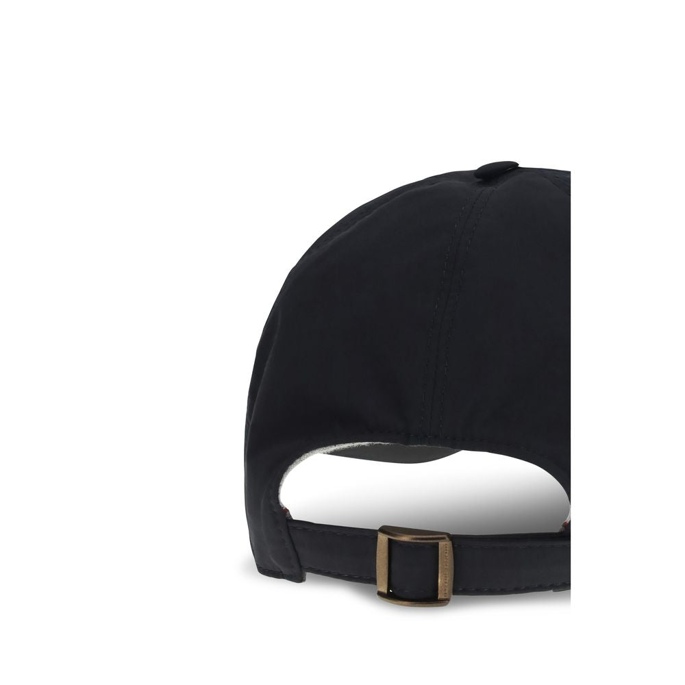Brunello Cucinelli Blue Cotton Cap Baseball Hat