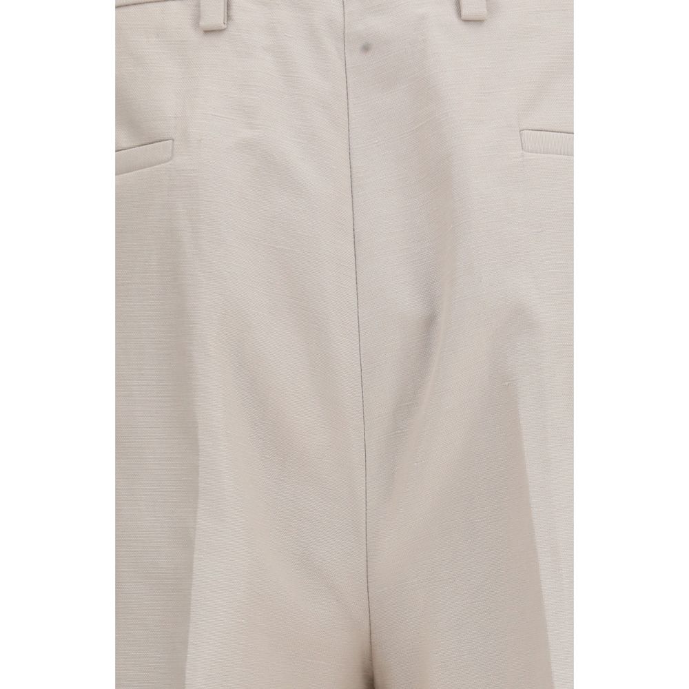 Brunello Cucinelli Beige Cotton Dress Pants Brunello Cucinelli