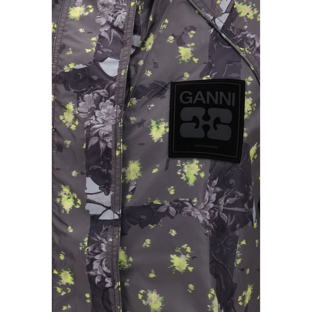 Ganni Multicolor Nylon Shell Jacket Ganni