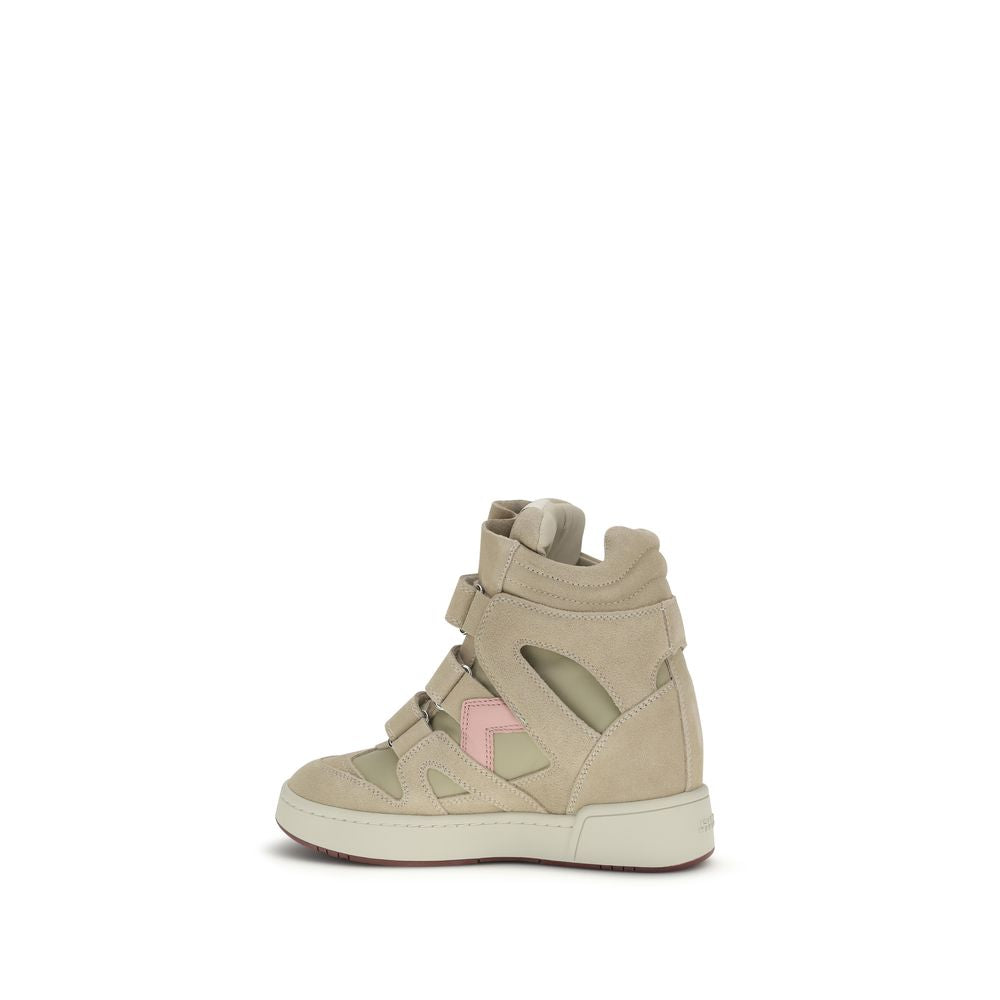 Isabel Marant Beige Calf Leather Bos Taurus Chunky Sneakers Isabel Marant