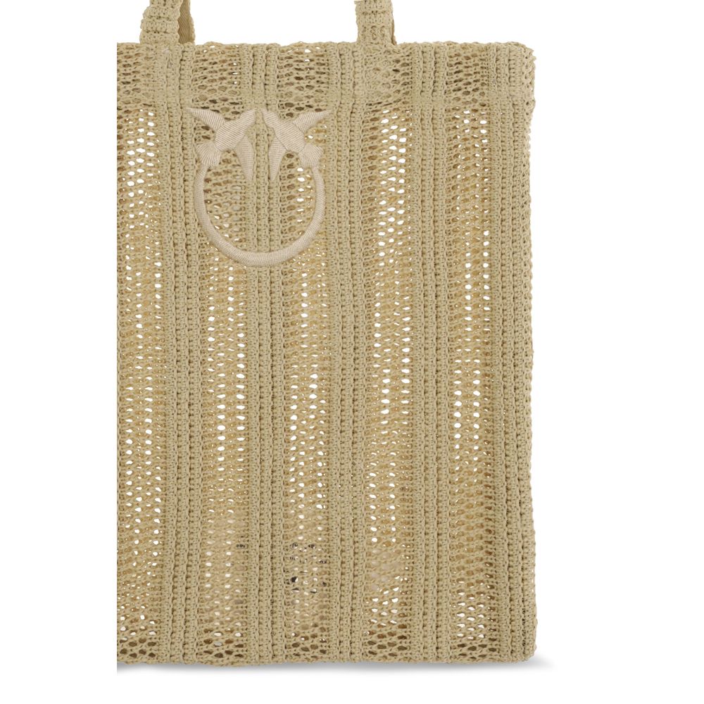 PINKO Beige Raffia Shoulder Bag PINKO