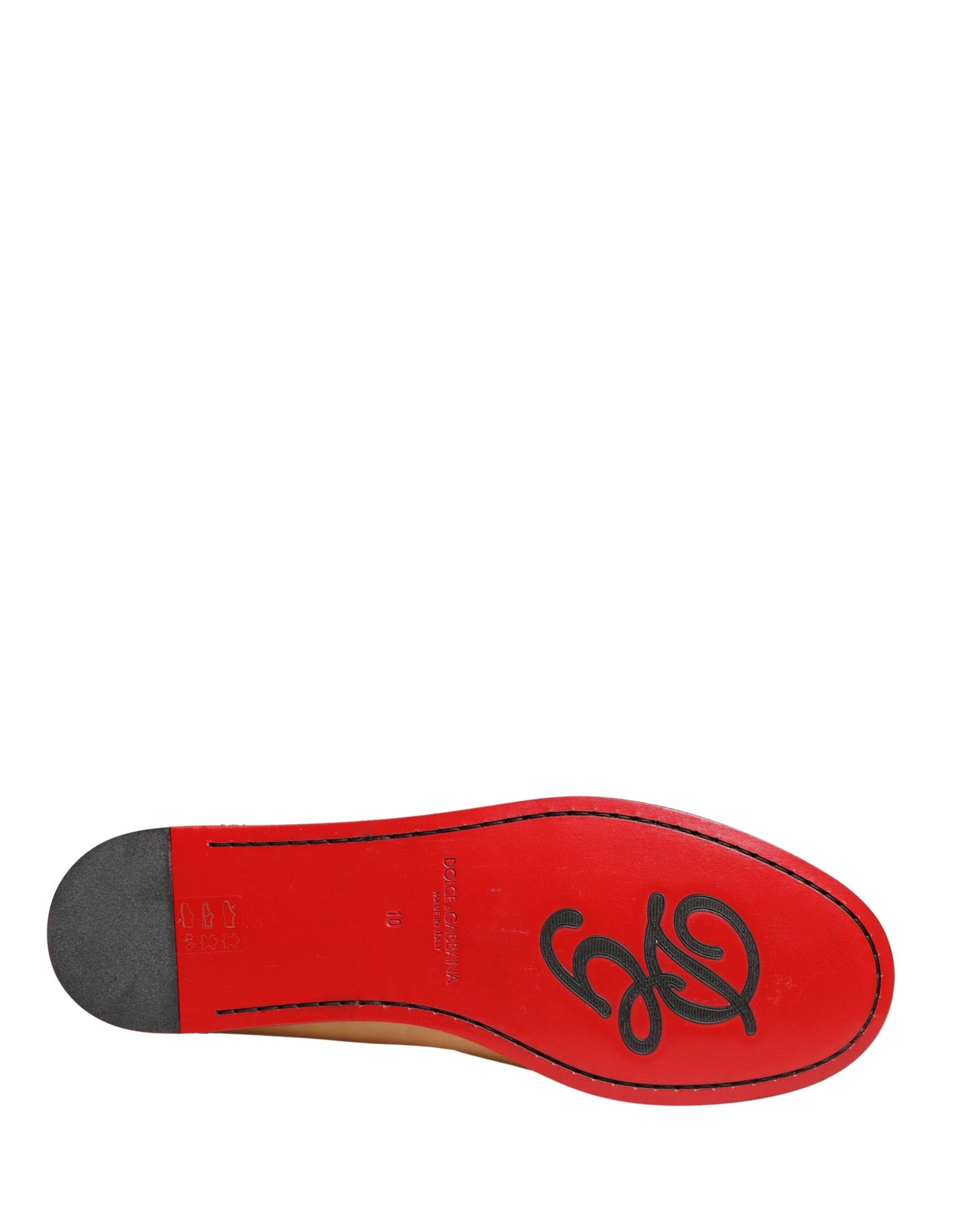 Dolce & Gabbana Beige Tassel Leather Men Slip On Loafers Shoes Dolce & Gabbana