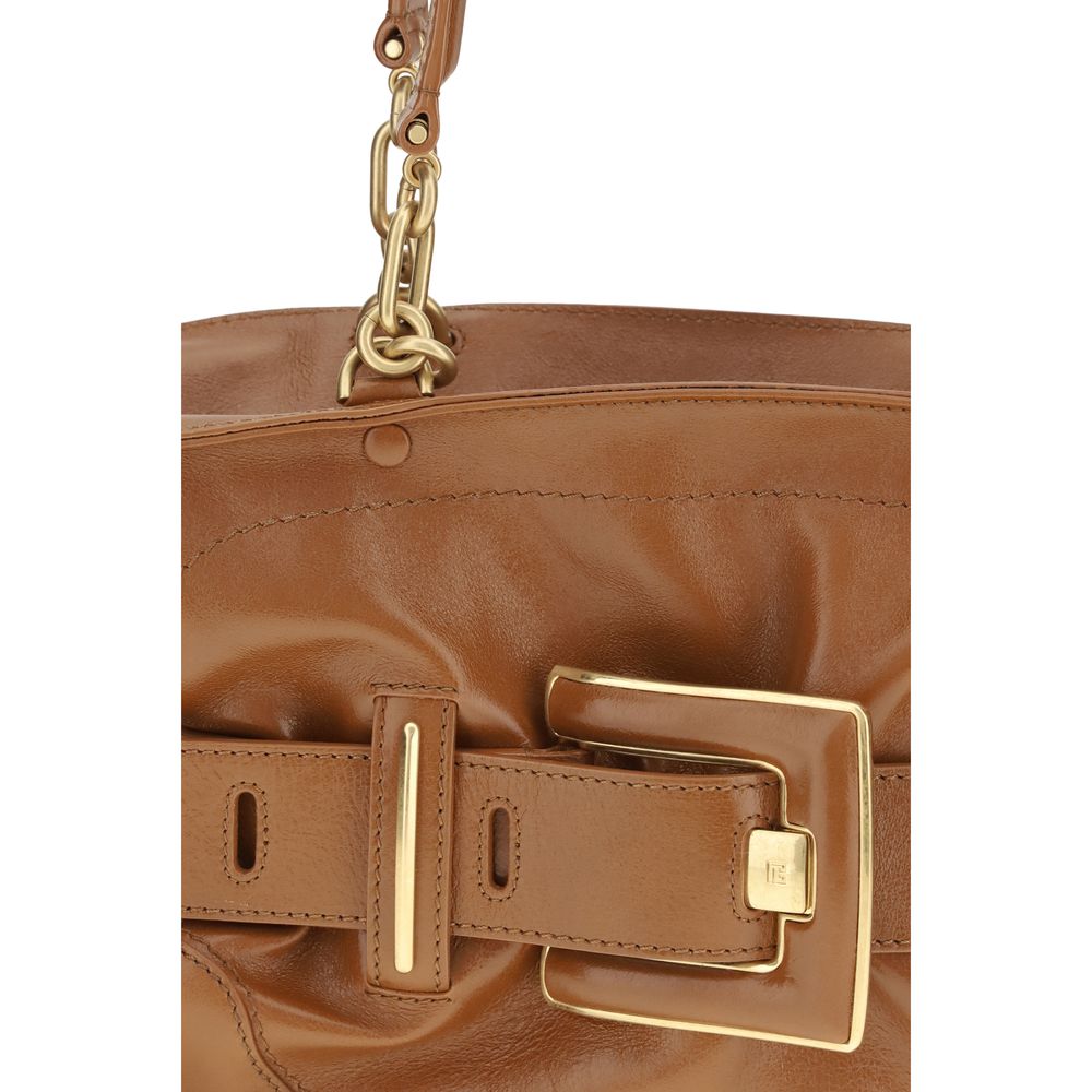 Balmain Brown Calf Leather Bos Taurus Handbag Balmain