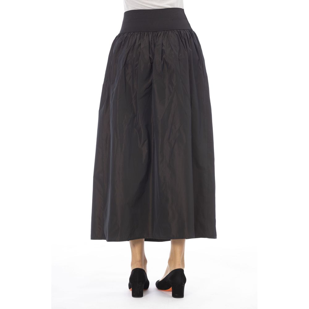 Alpha Studio Brown Polyester Women Skirt Alpha Studio