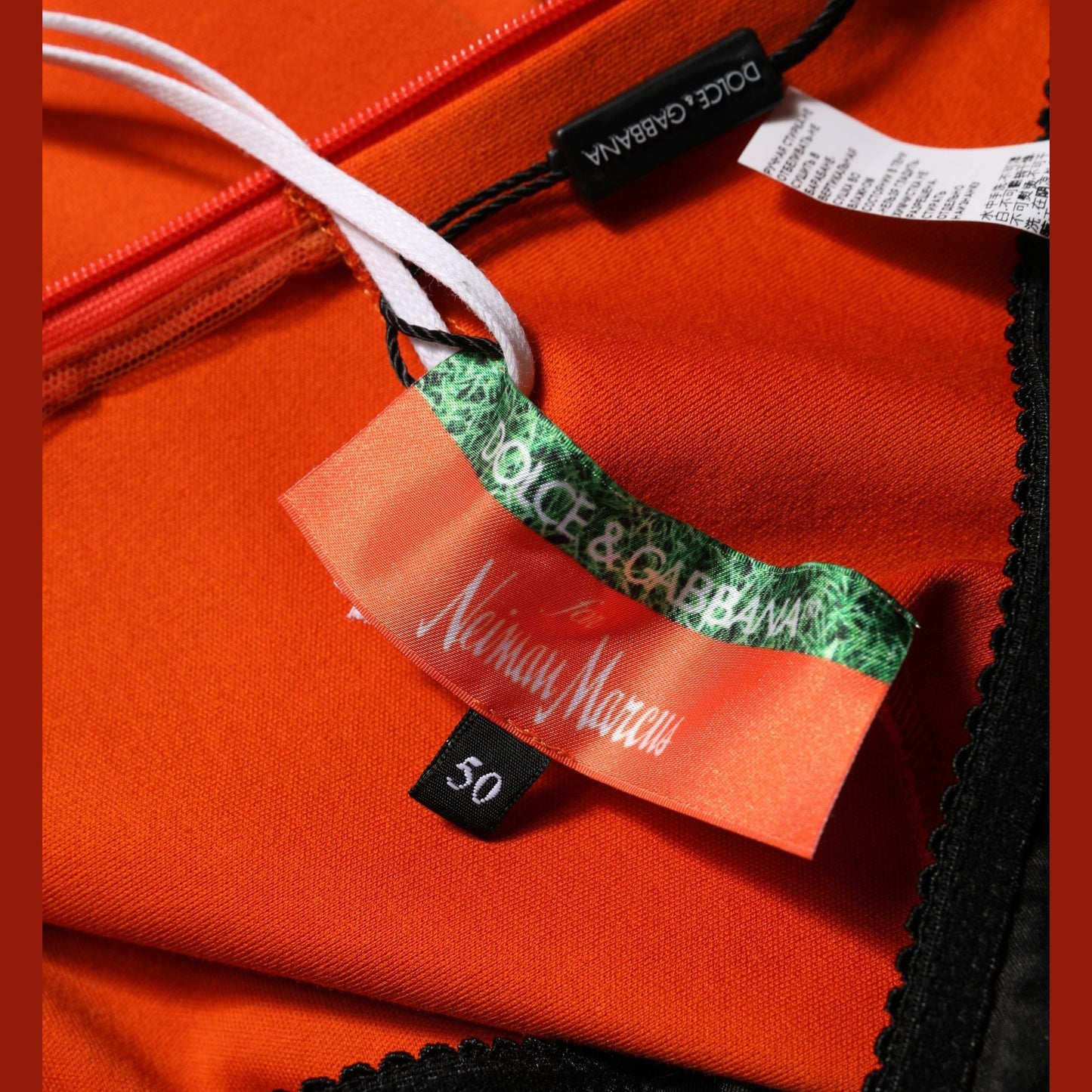 Dolce & Gabbana Orange Cotton Superbowl Football Inspired Mini Dress