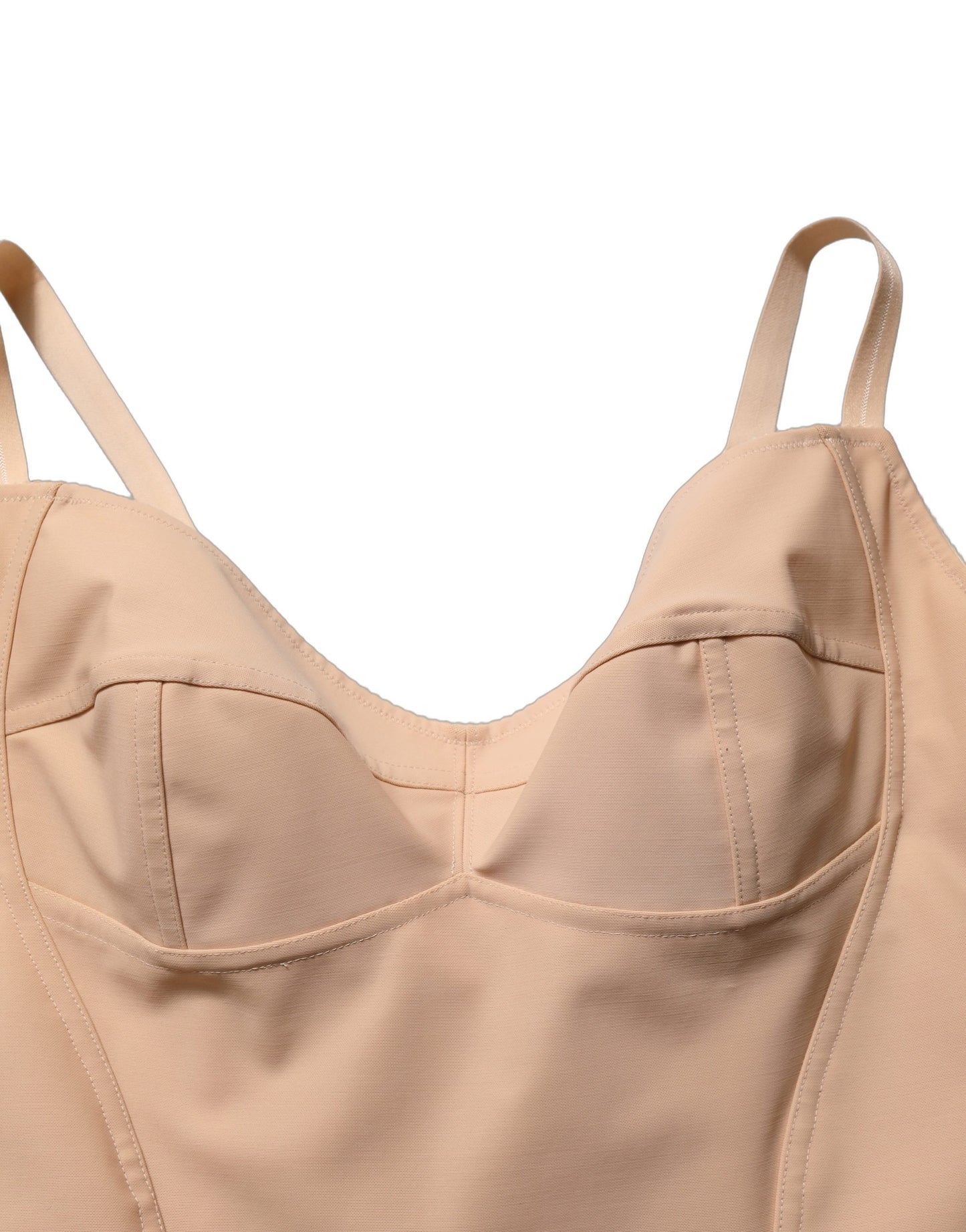Dolce & Gabbana Nude Nylon Full Body Shaper Bodysuit Top Dolce & Gabbana