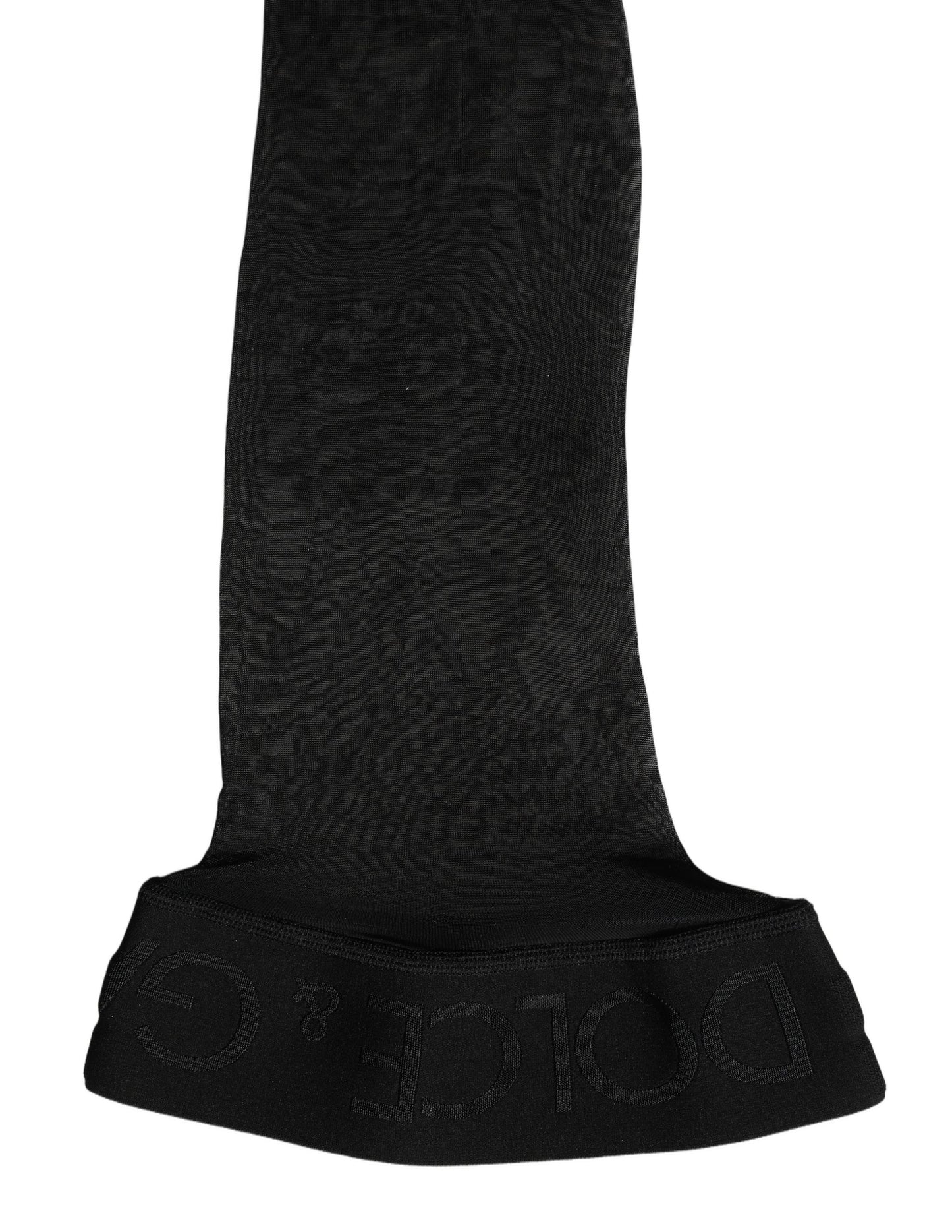 Dolce & Gabbana Black Sheer Nylon Thigh High Stockings Socks Dolce & Gabbana