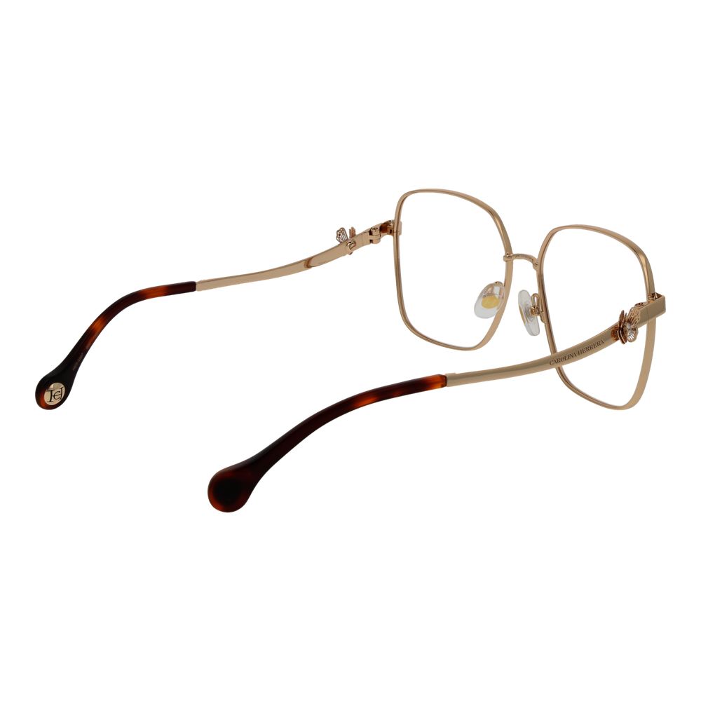 Carolina Herrera Gold Metal Glasses Frames
