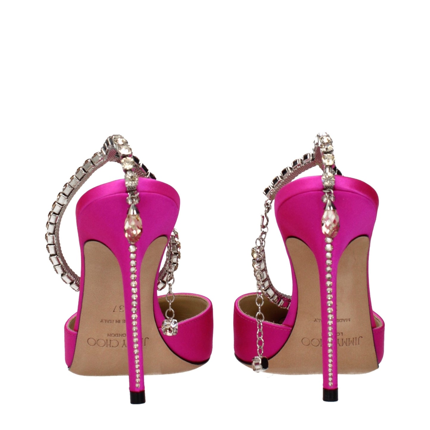 Jimmy Choo Pink Satin Stiletto Heel Sandals Jimmy Choo