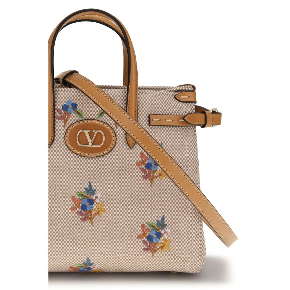 Valentino Garavani Beige Fabric Handbag Valentino Garavani