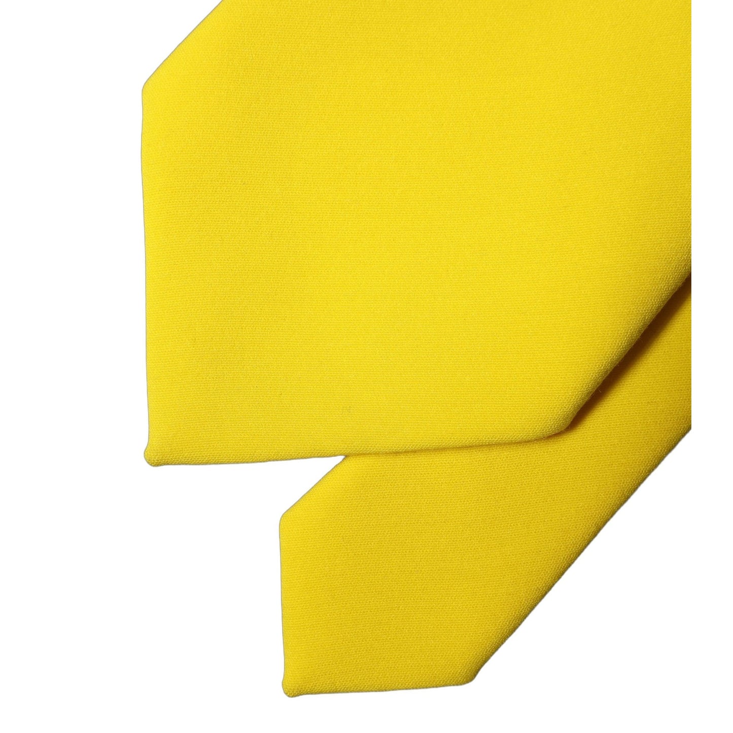 Dolce & Gabbana Yellow Solid Polyester Adjustable Women Tied Necktie Tie