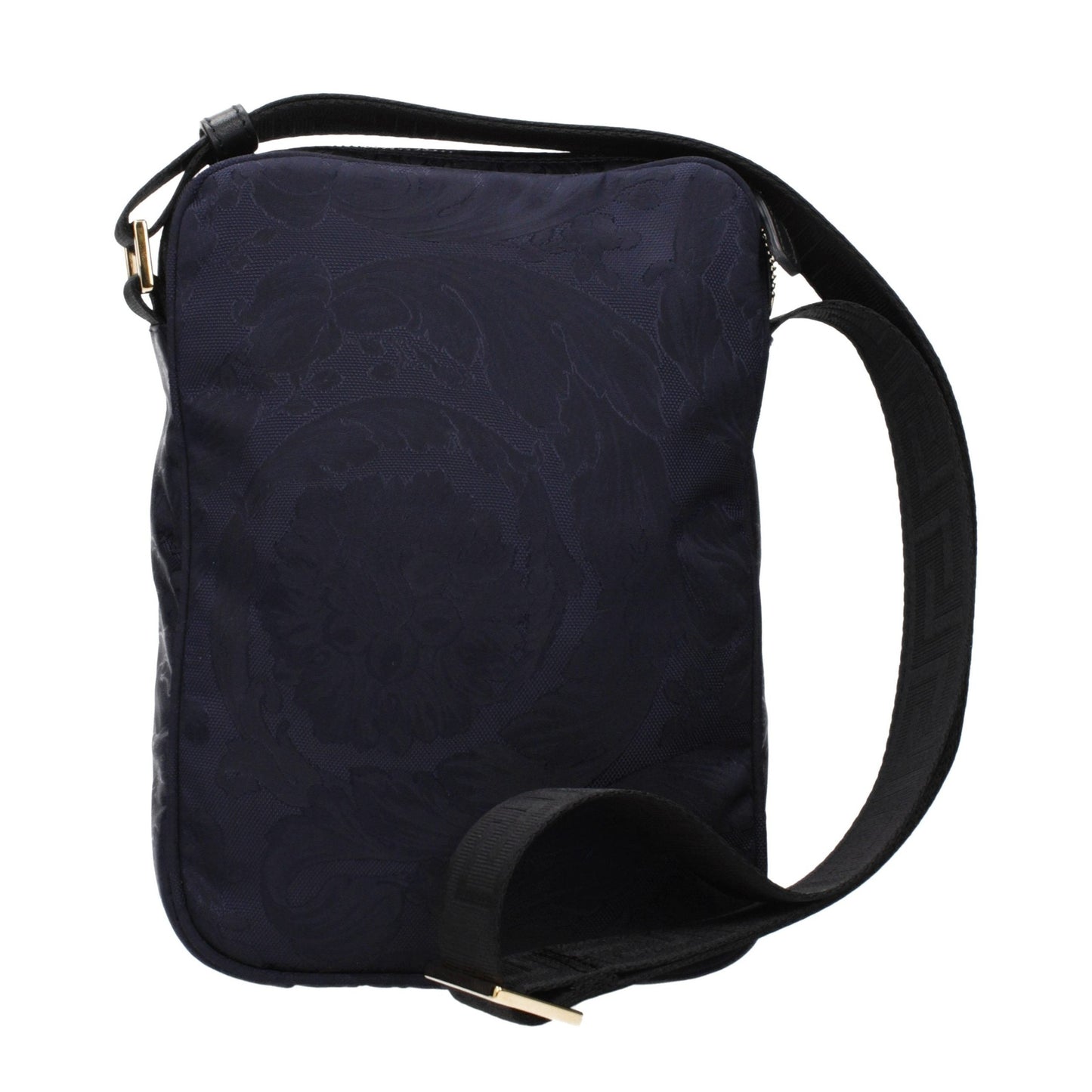 Versace Blue Fabric Crossbody Bag Versace