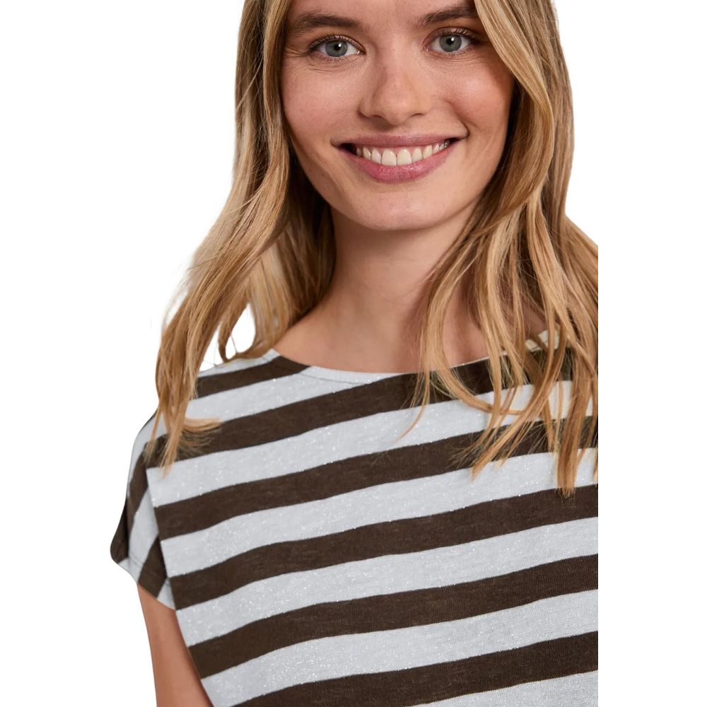 Street One Brown Polyester T-Shirt Street One