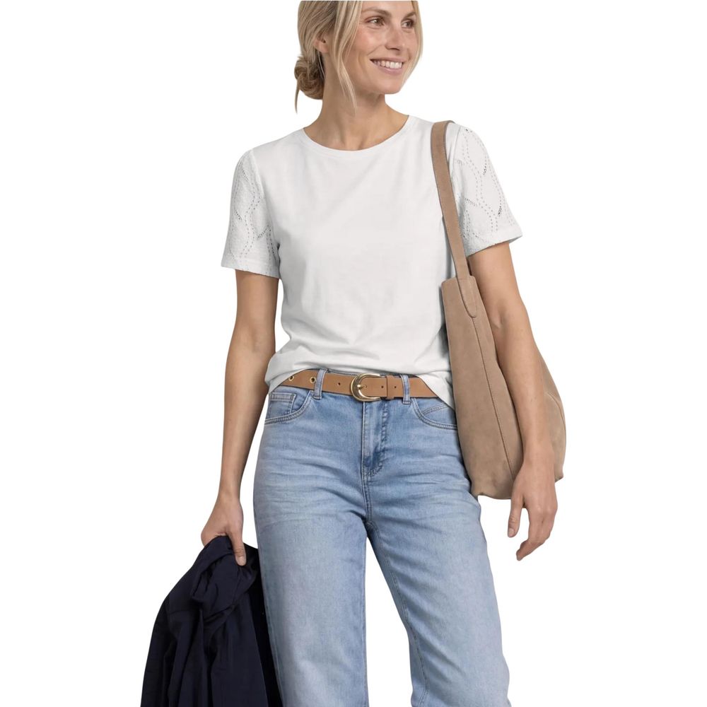 Street One Cream Cotton T-Shirt Street One