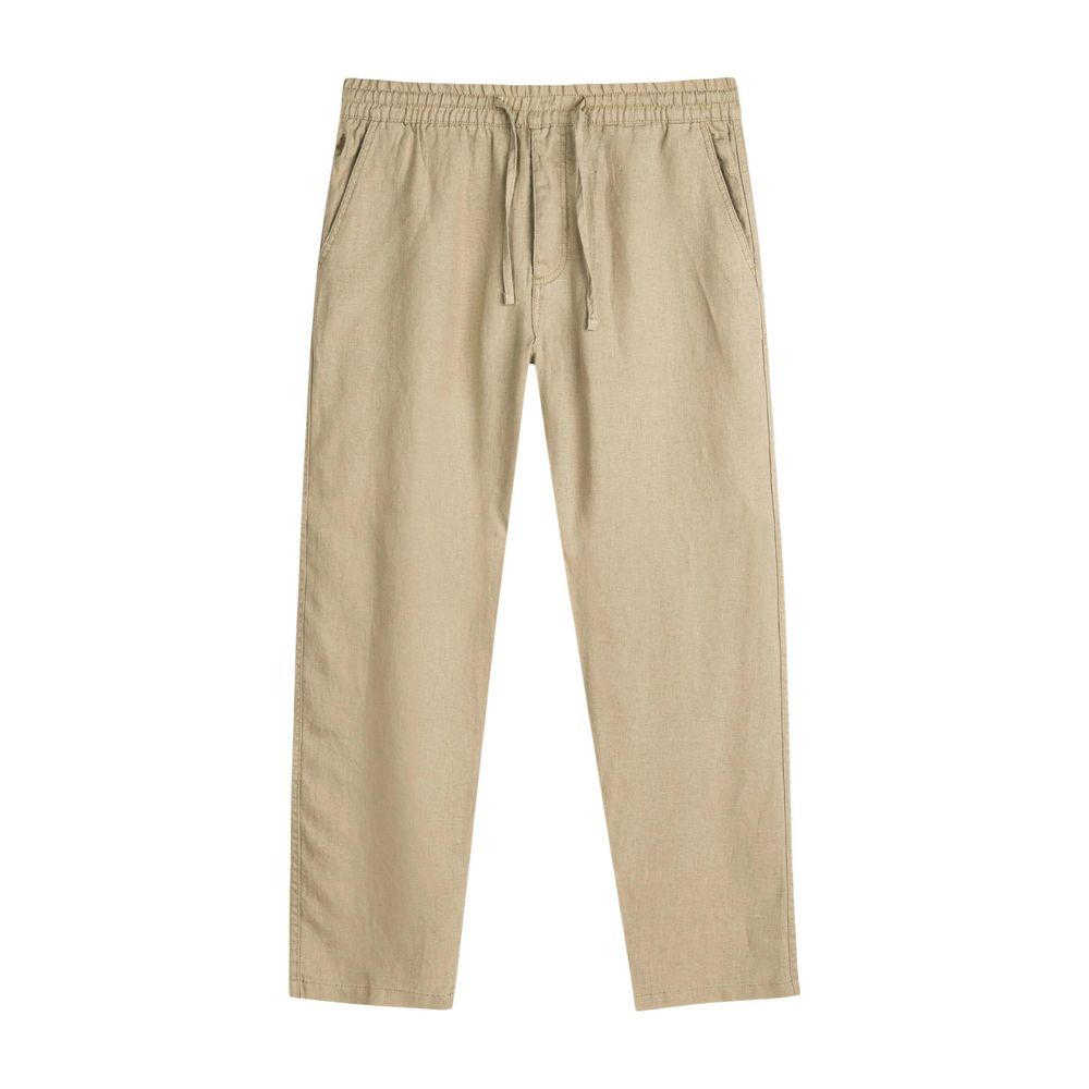 Lyle & Scott Beige Linen Casual Pants Lyle & Scott