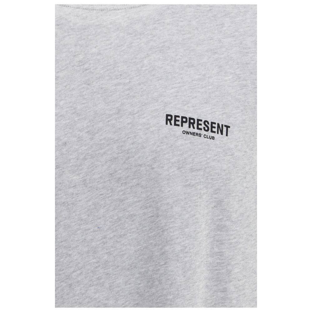 Represent Gray Cotton T-Shirt Represent