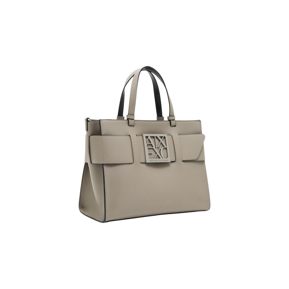 Armani Exchange Beige Artificial Leather Handbag Armani Exchange