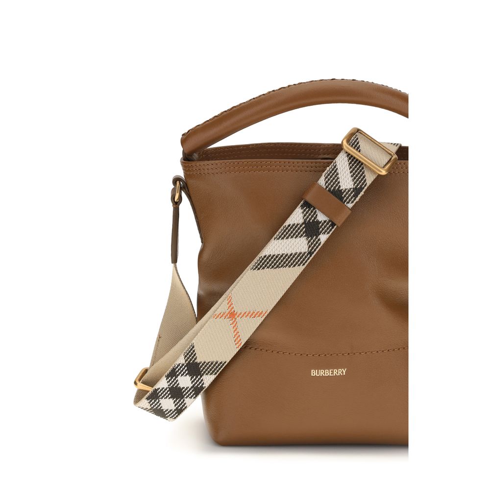 Burberry Brown Calf Leather Bos Taurus Backet Bag Burberry