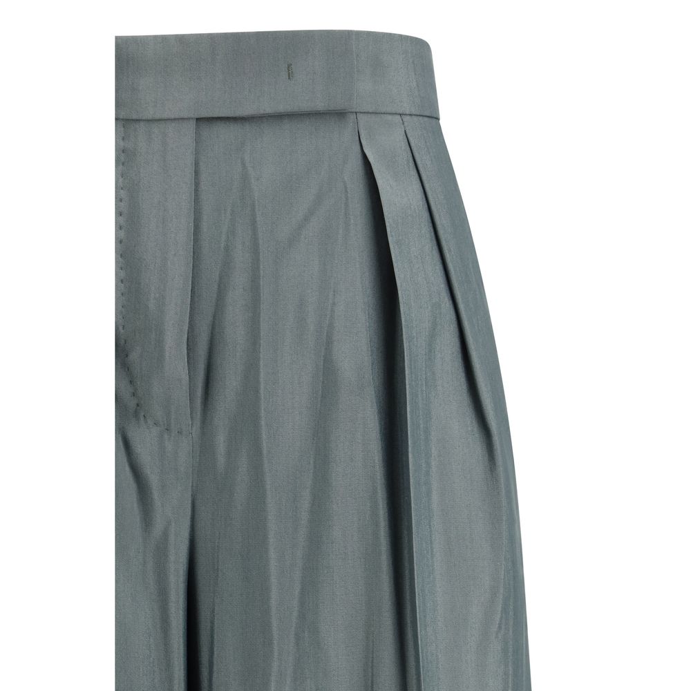 Max Mara Bicolor Wool Oves Aries Casual Pants Max Mara