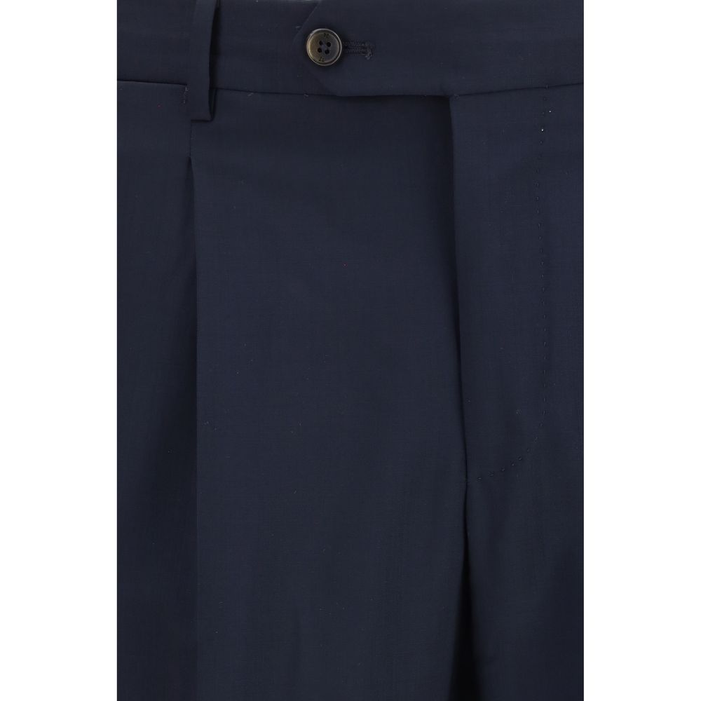 PT Torino Blue Wool Oves Aries Casual Pants PT Torino