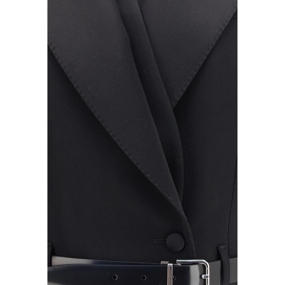 Dolce & Gabbana Black Wool Oves Aries Jacket Dolce & Gabbana