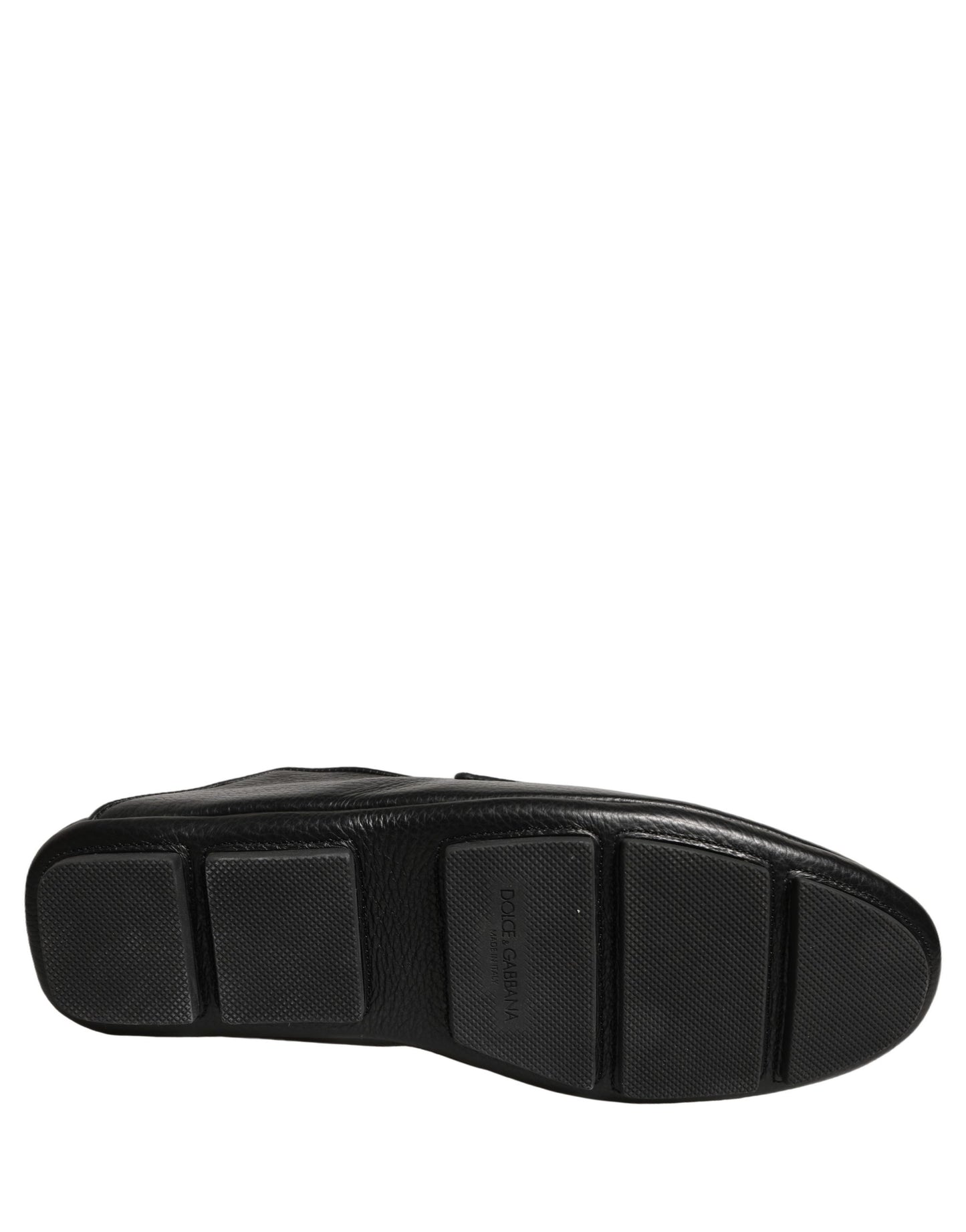 Dolce & Gabbana Black Deerskin Leather Driver Loafers Shoes Dolce & Gabbana