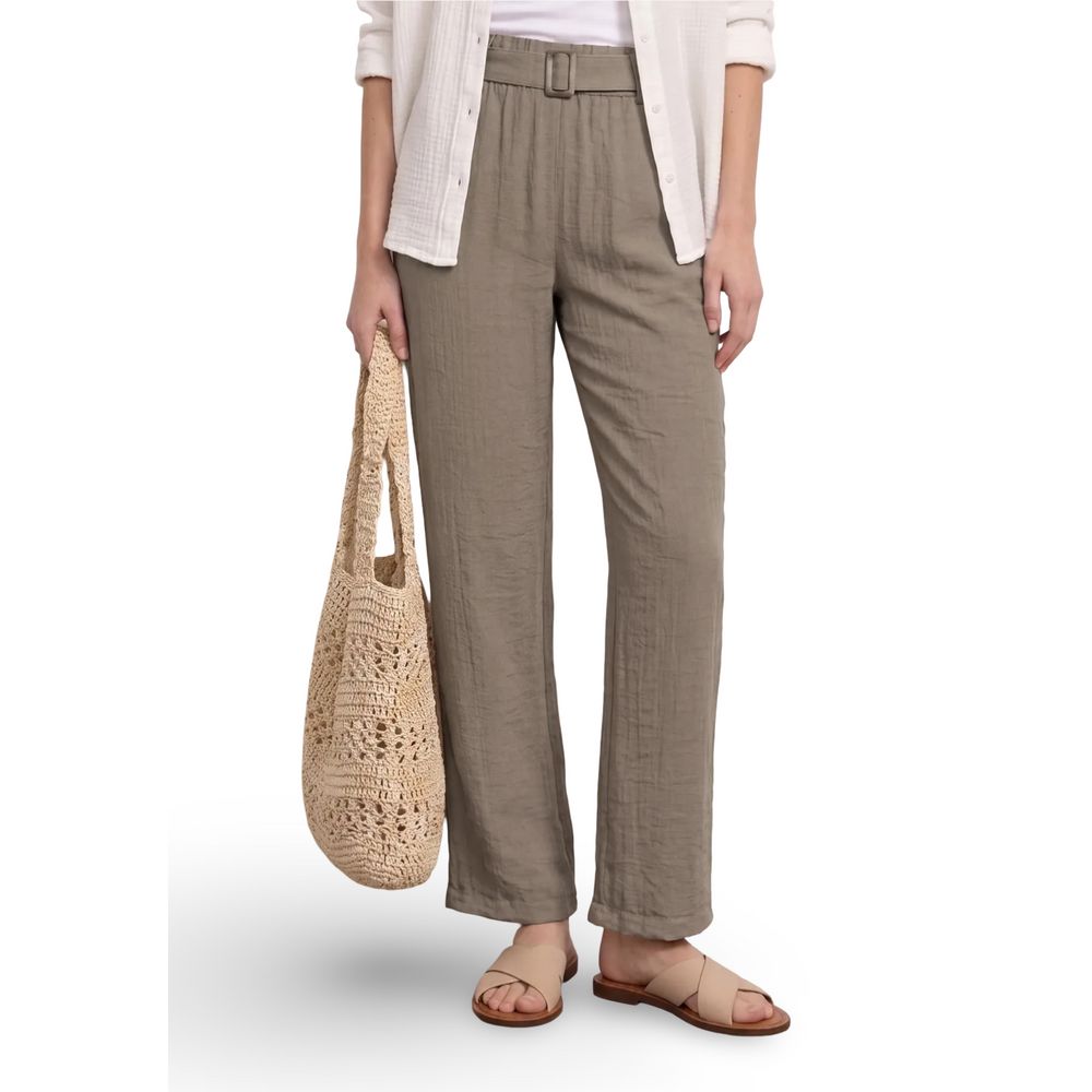 Street One Beige Viscose Casual Pants Street One