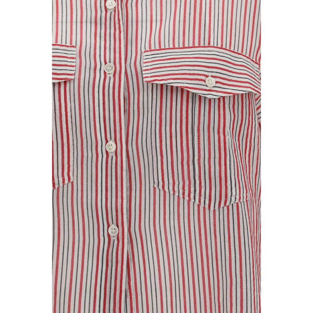 Marant Etoile Beige Cotton Pattern Shirt Marant Etoile