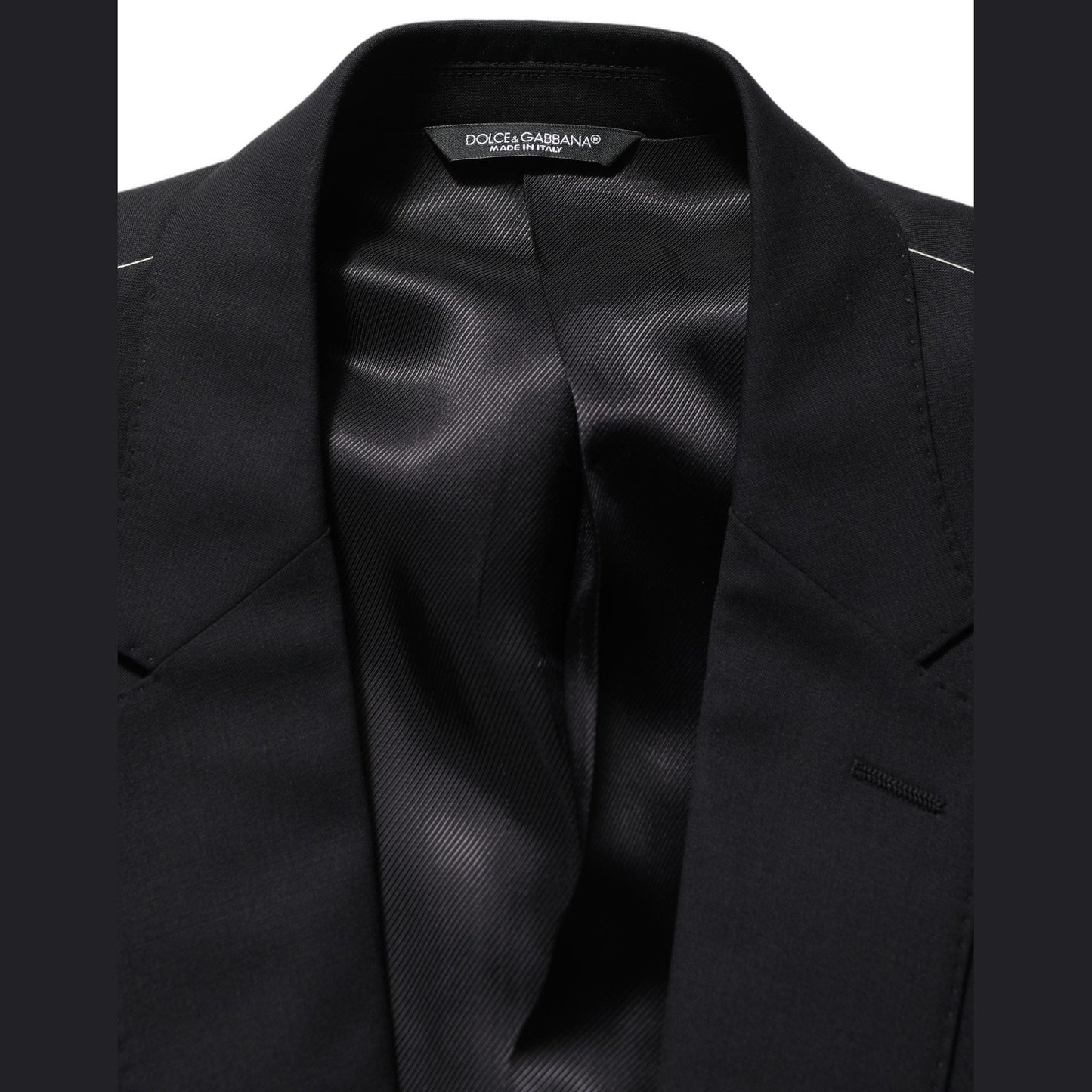 Dolce & Gabbana Black Wool Single Breasted Blazer Jacket