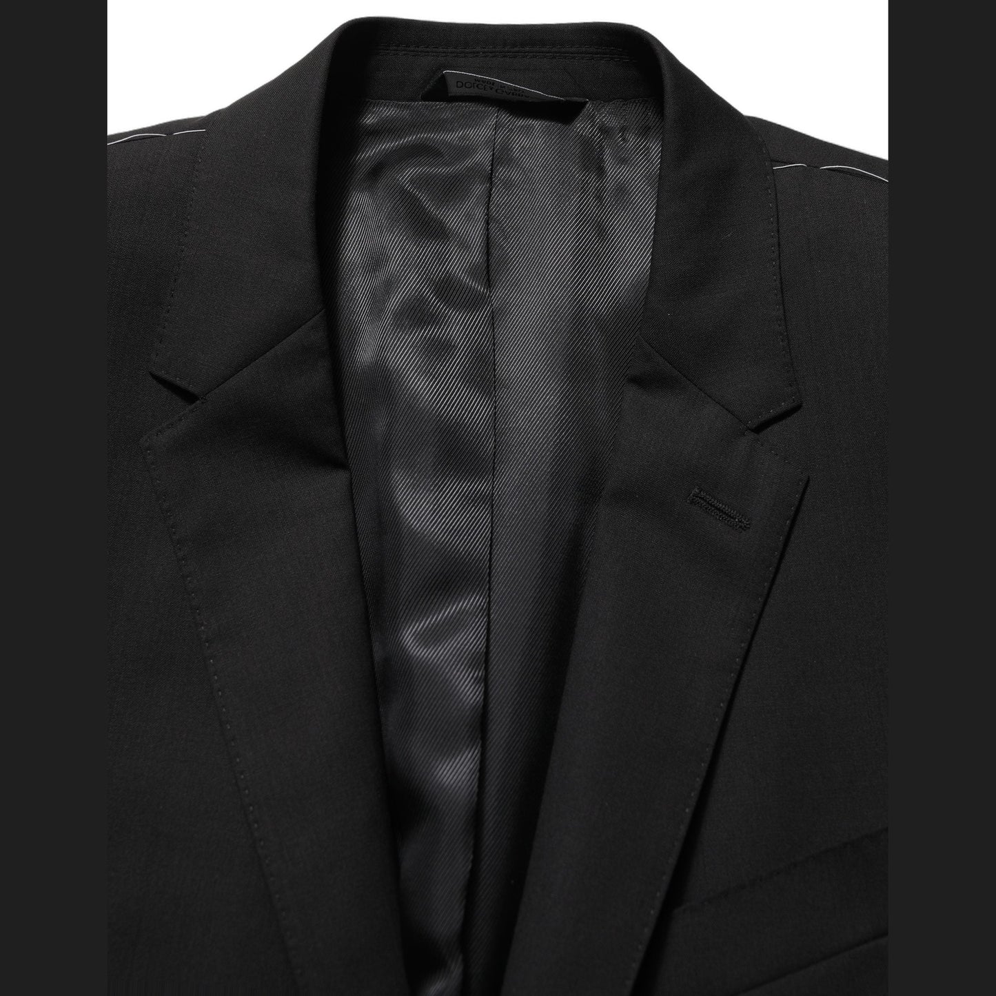 Dolce & Gabbana Black Wool Single Breasted Blazer Jacket