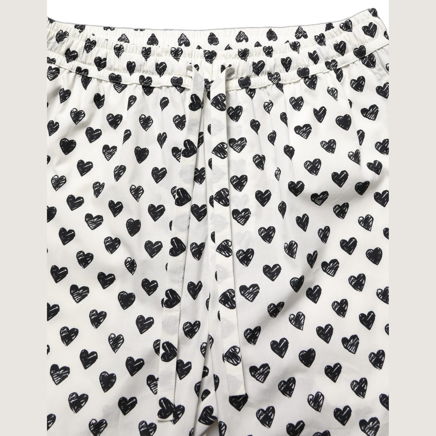 Dolce & Gabbana White Graphic Heart Print Men Trousers Pants